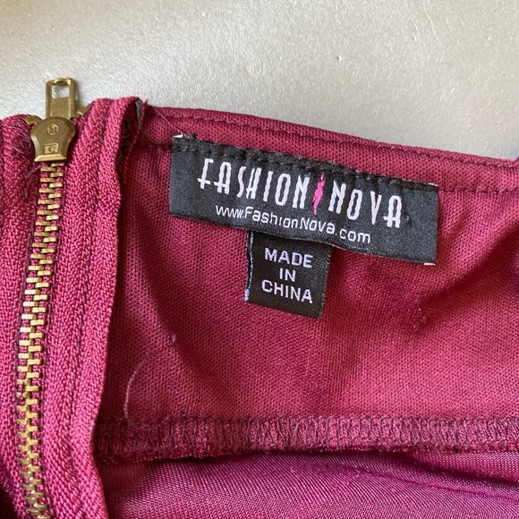 Sexy Red Velvet Evening Dress - Picture 5 of 5